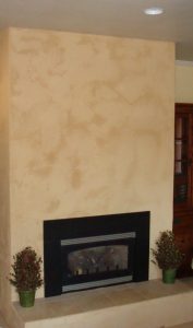 Fireplace plastered
