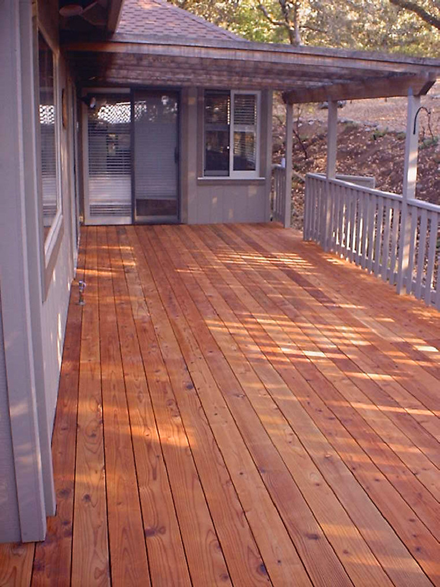 Oak Mesa Pl Redwood deck rebuilt