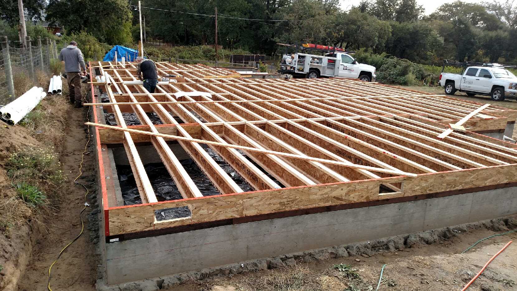 New home - garage and floor system