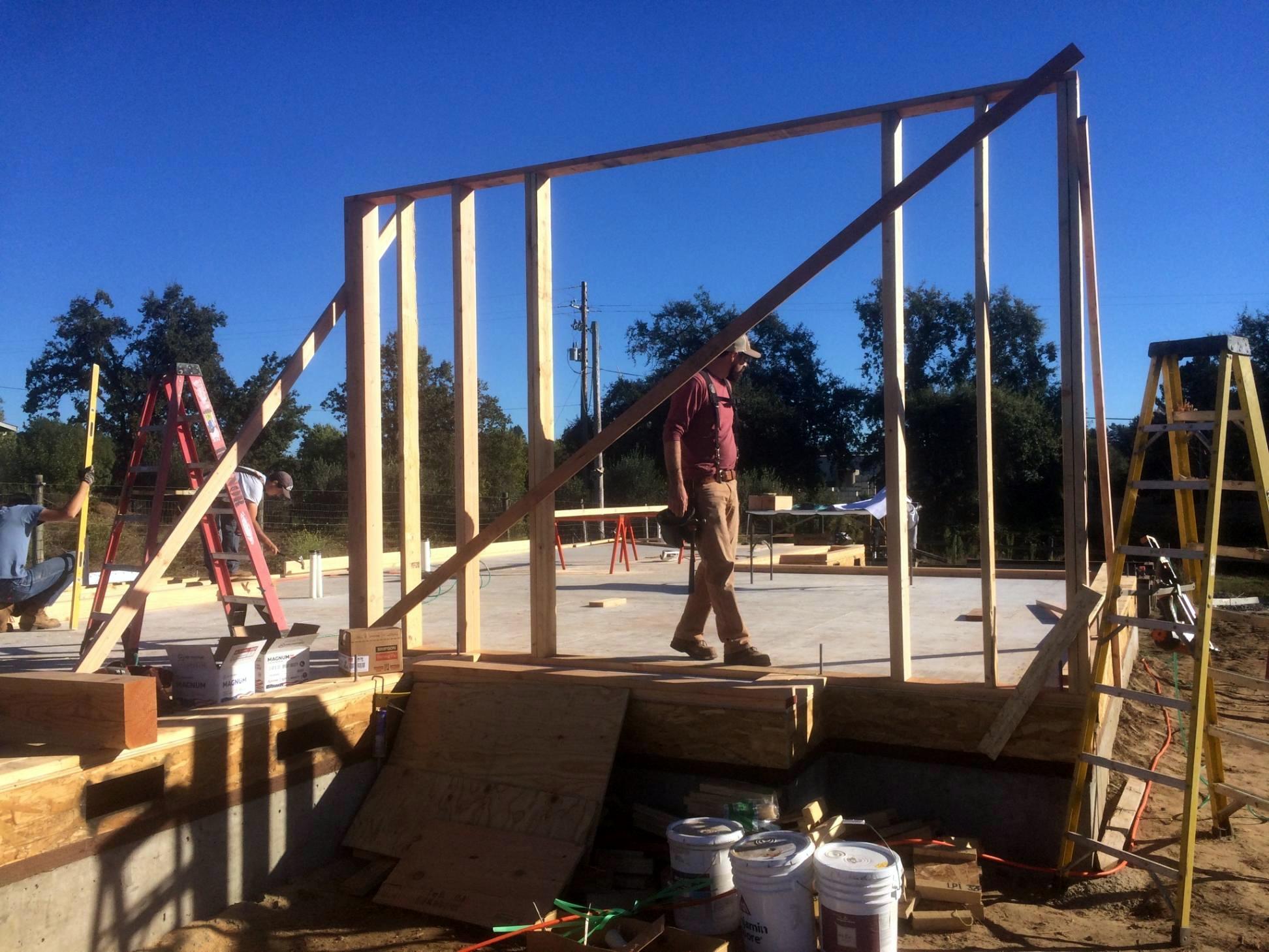 New home - walls going up