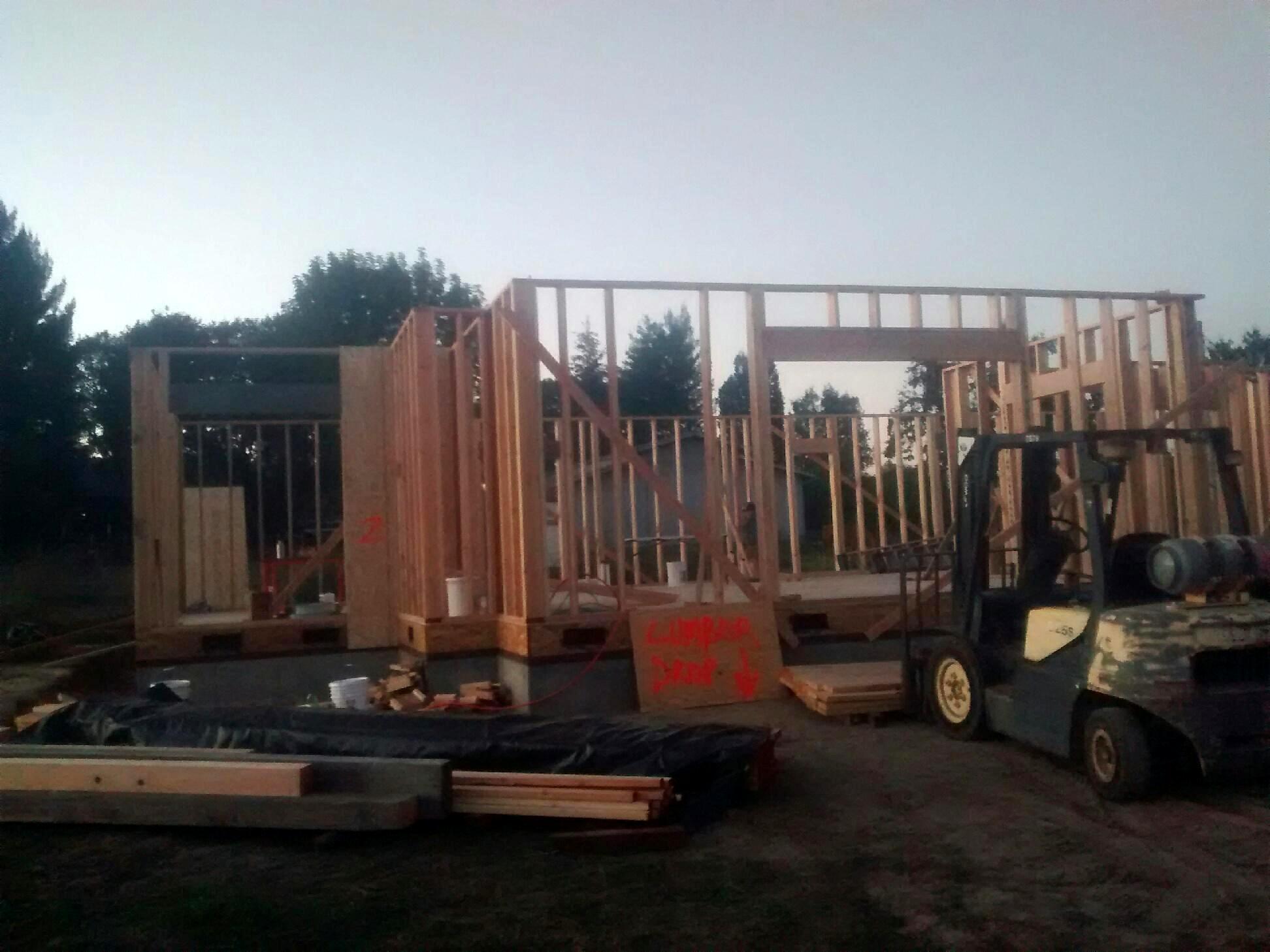 New home - walls going up