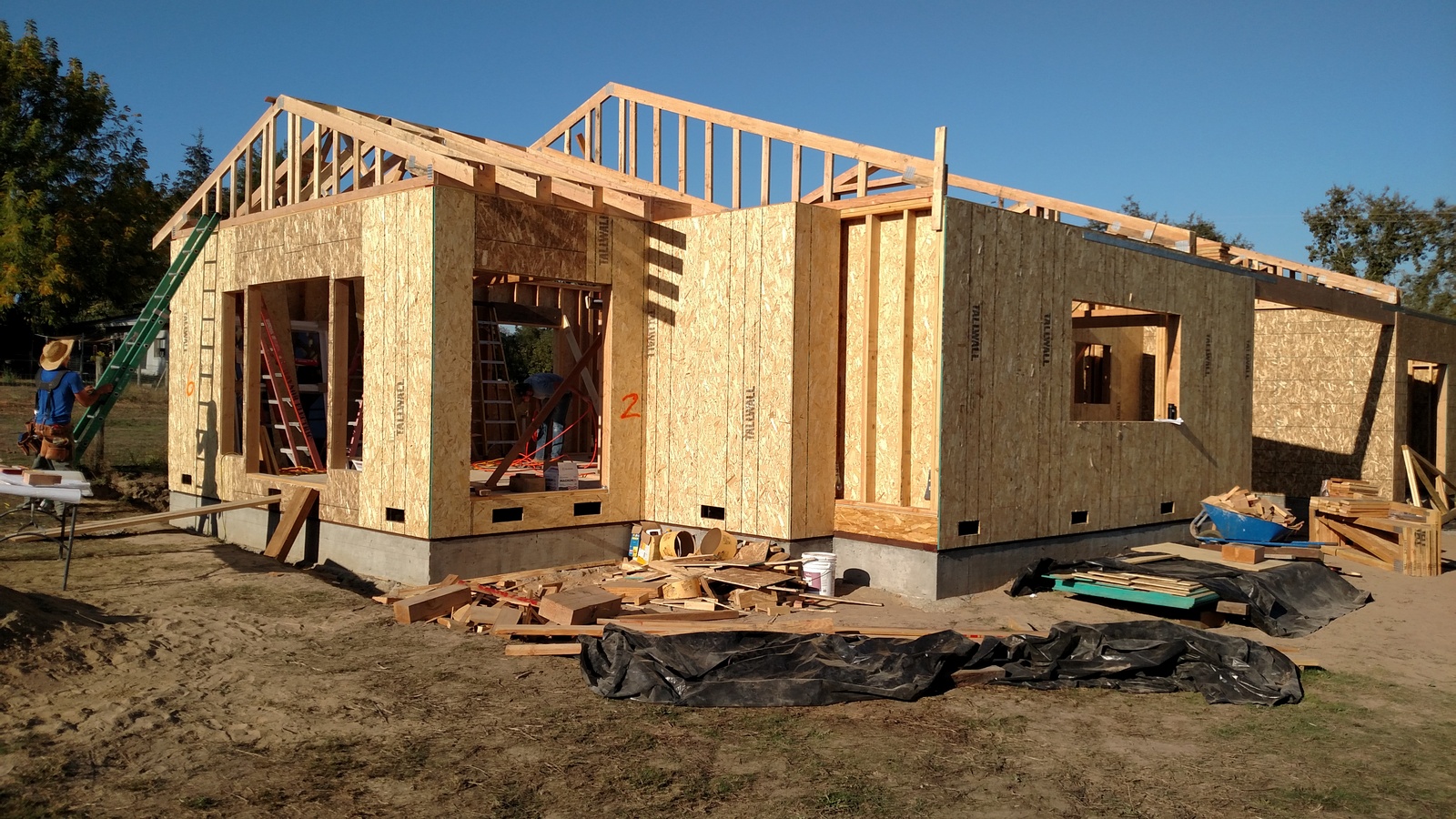 New home - roof trusses