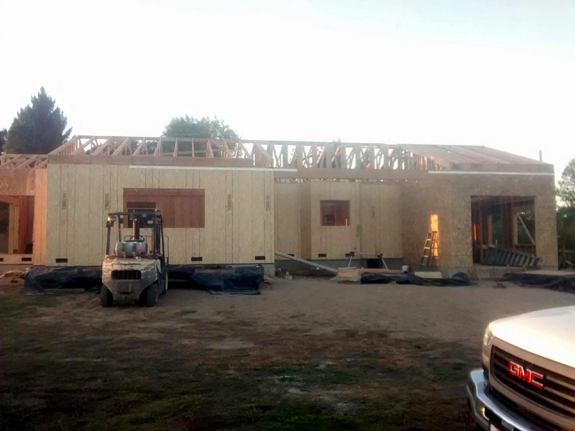 New home - roof trusses