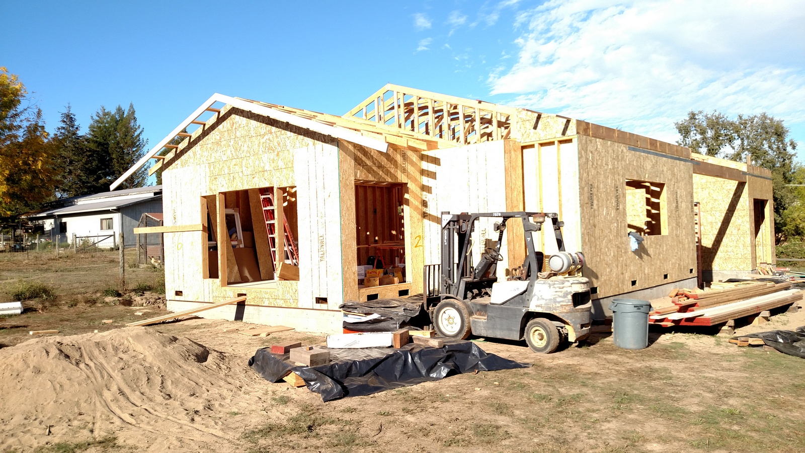 New home - roof trusses
