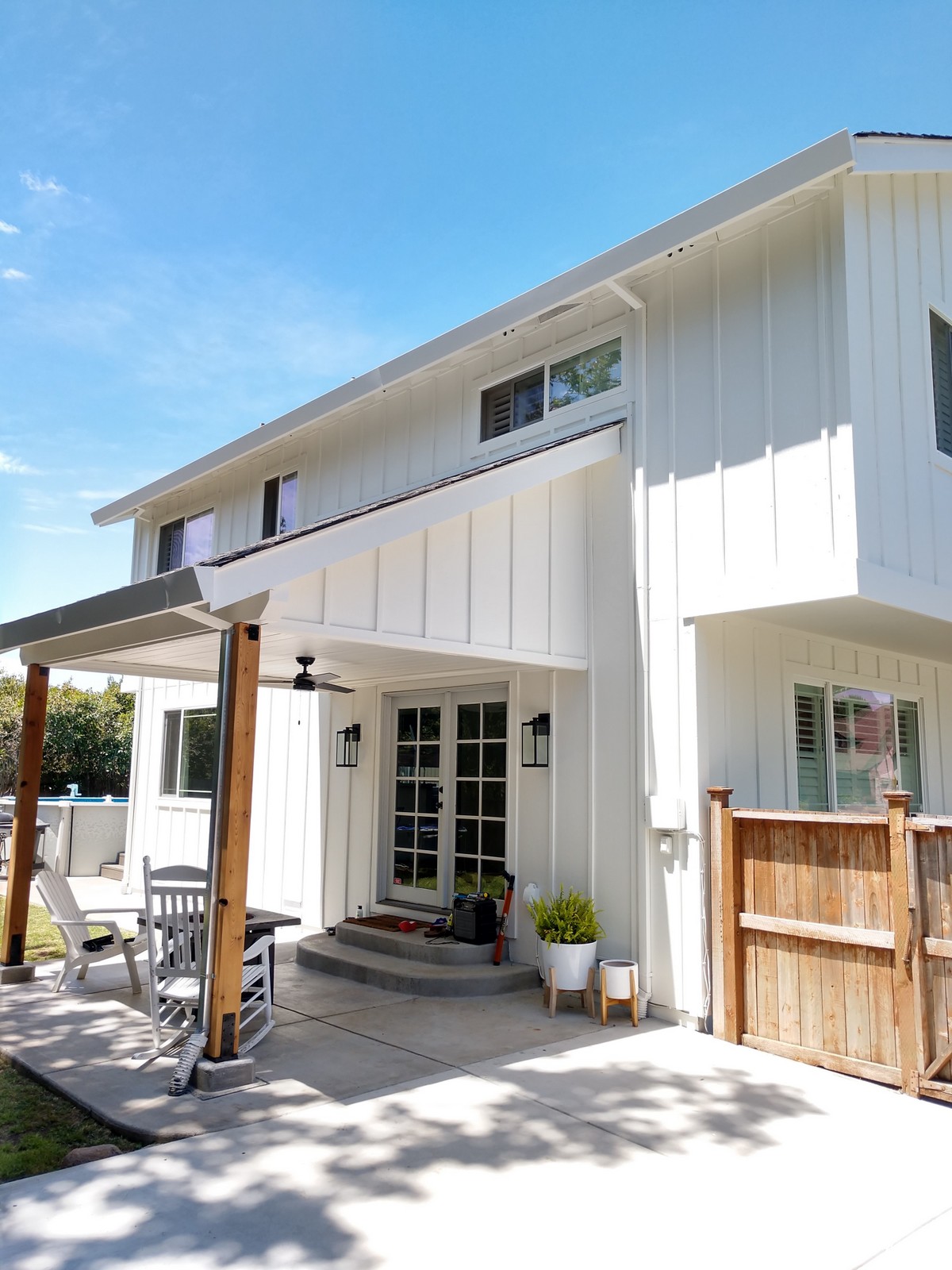 Side entry patio cover remodeled