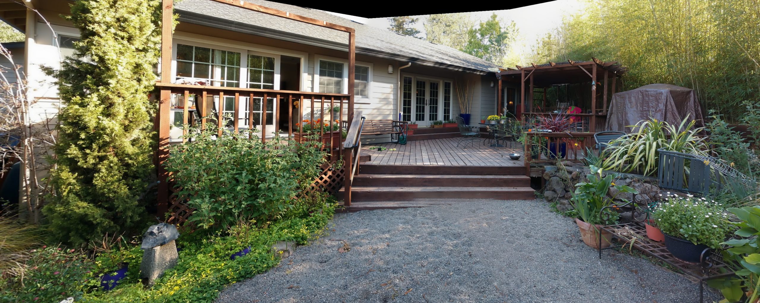 BEFORE - Redwood deck after 35+ years