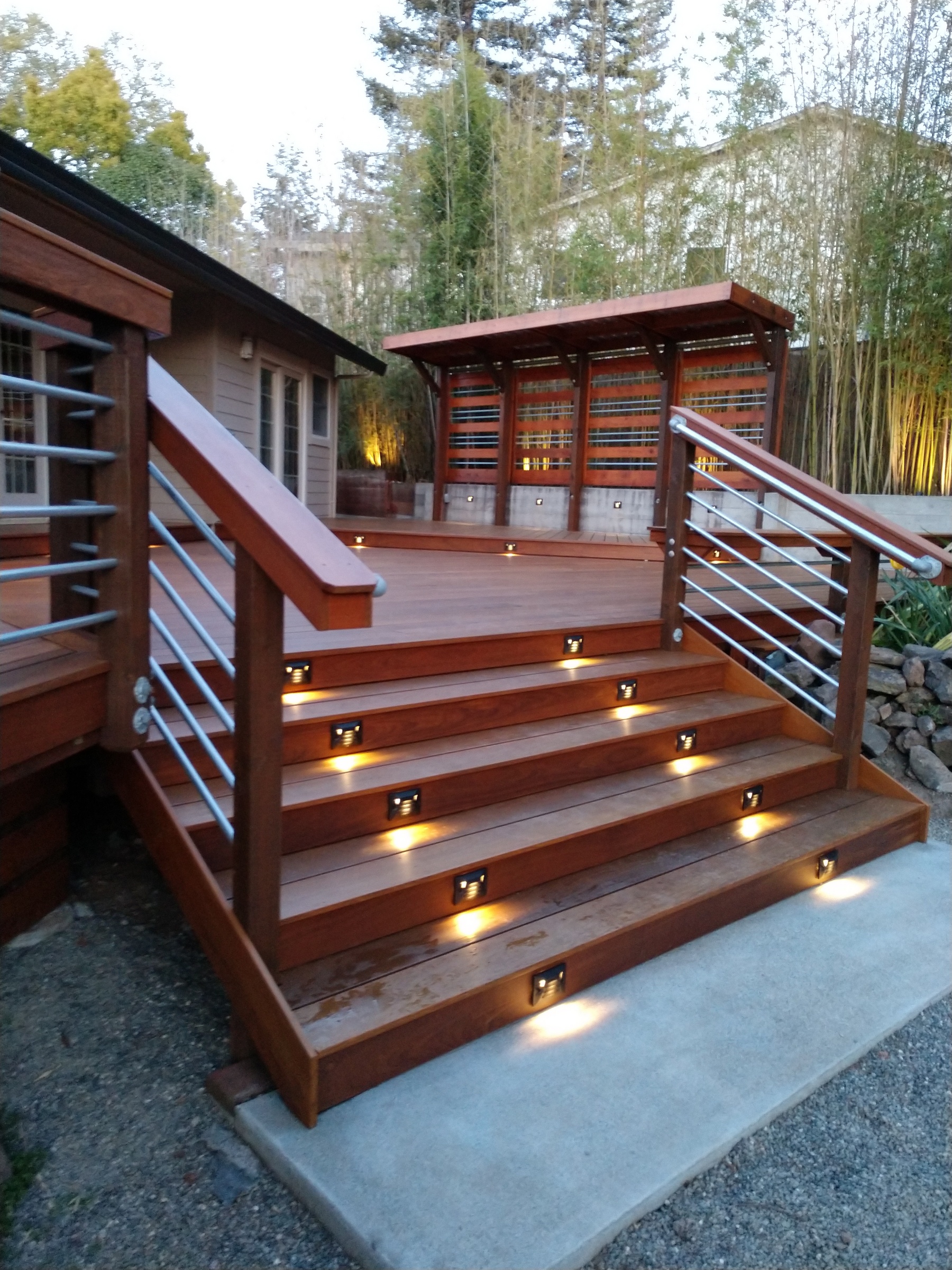 Ipe deck, pergola details