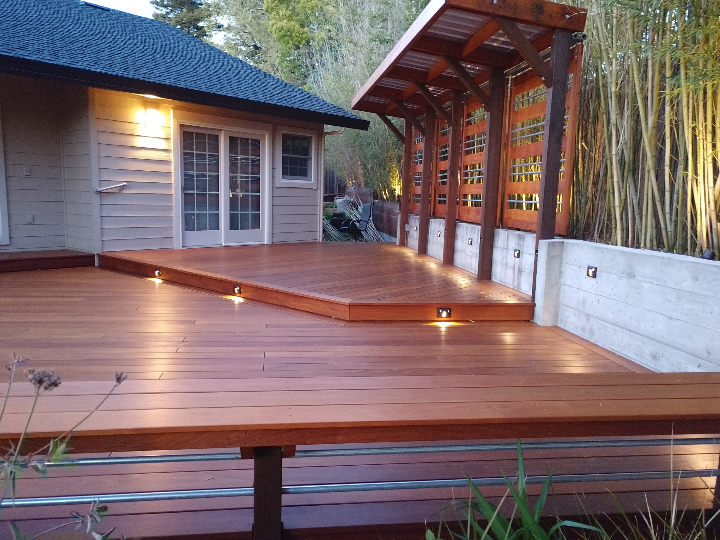 Ipe deck, pergola