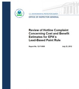 EPA OIG Lead Rule - REPORT