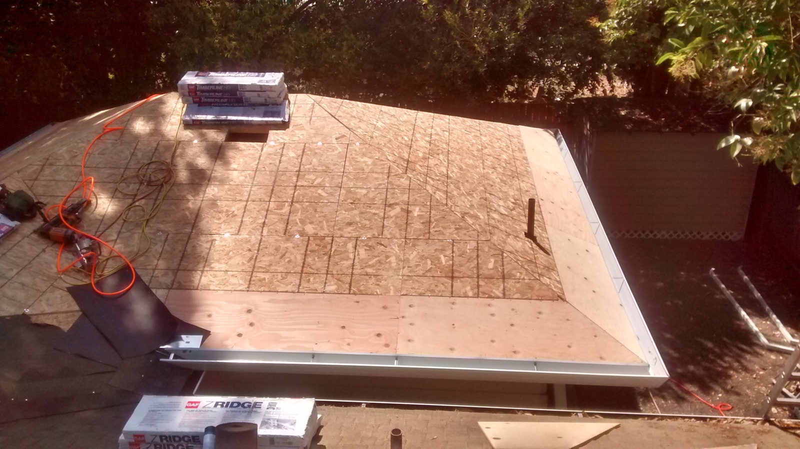 Sonoma Ave new Hip roof sheathed
