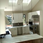 Quail - home remodel - kitchen painted with porcelain counters