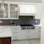 Quail - home remodel - kitchen painted with porcelain counters